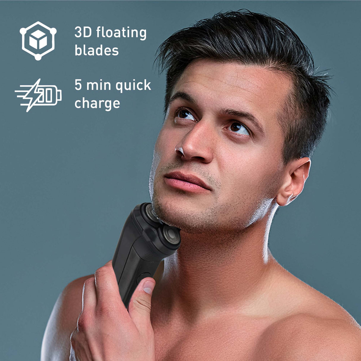 Ultimate Shaving Power Bundle: Mario Lopez Men's Rechargeable Electric Shaver & Painless Electric Shaver
