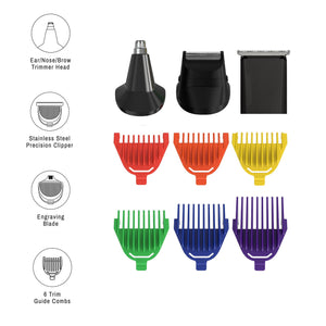 Mario Lopez Rechargeable Men's Grooming Set - Complete Hair, Beard, Nose, and Ear Grooming Kit by Pursonic