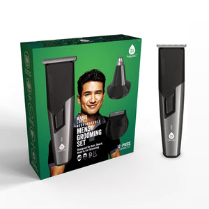 Mario Lopez Rechargeable Men's Grooming Set - Complete Hair, Beard, Nose, and Ear Grooming Kit by Pursonic
