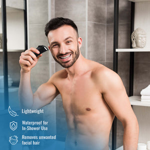 Mario Lopez Wireless Body Hair Trimmer & Shaver and Beard Care Grooming Kit Bundle