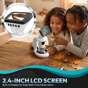 Contixo - MS2 WiFi Digital Microscope With LCD Screen, 1000X Magnification, Photo & Video Capture, Type-C Rechargeable