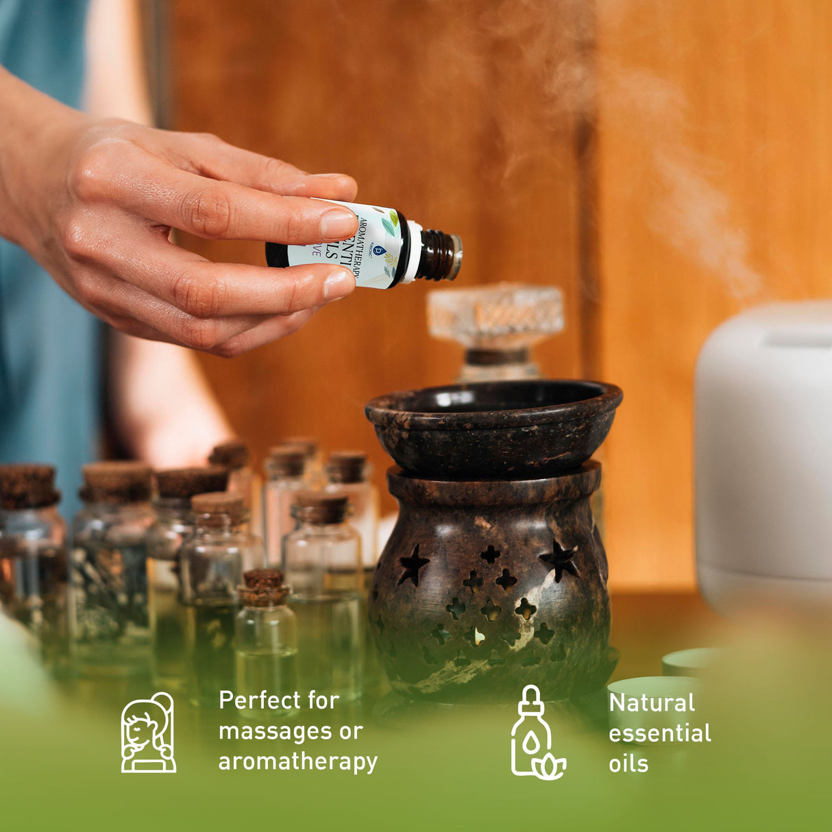 Pursonic Lavender & Sea Salt Mist Spray + 14-Pack Essential Oil Gift Set for Aromatherapy & Wellness by Pursonic