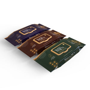 Men's Assorted Face and Body Wipes – Cedarwood, Tea Tree, and Eucalyptus (3-Pack, 150 Wipes) by Pursonic