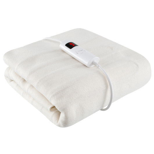 Machine Washable Electric Bed Warmer with Dual Controller 9 Heat Setting and 9-Hour Auto Off and Overheat Protection-Twin Size