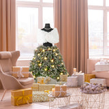 5 FT Pre-lit Mannequin Artificial Christmas Tree Hinged Dress Form Xmas Tree with 465 Branch Tips