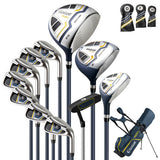 Men's Complete Golf Clubs and Bag Set Right Handed-Yellow