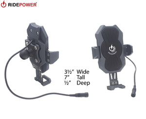 Metal Phone Mount Inductive charging kit - vibration dampening - IP67 rated by GloDea