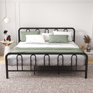 Full/Queen Size Metal Bed Frame with Headboard and Footboard-King Size