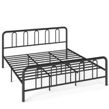 Full/Queen Size Metal Bed Frame with Headboard and Footboard-King Size