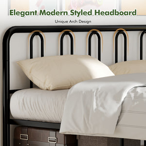 Full/Queen Size Metal Bed Frame with Headboard and Footboard-King Size