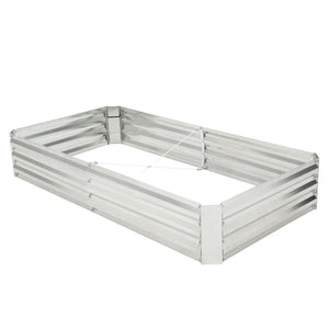 Metal Galvanized Raised Garden Bed with Open-Ended Base-6 x 3 ft