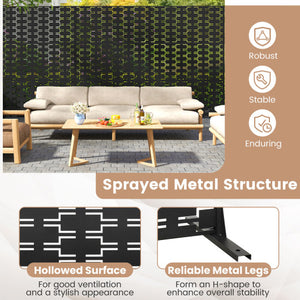 8-Piece Complete Industrial and Modern Living and Dining Room Set