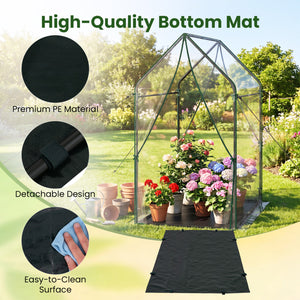 Mini Green House Metal Frame with Waterproof Bottom Mat and Wind Ropes-XL