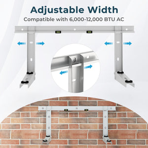 Mini Split Wall Mounting Bracket for 6000-12000 BTU Universal Ductless AC