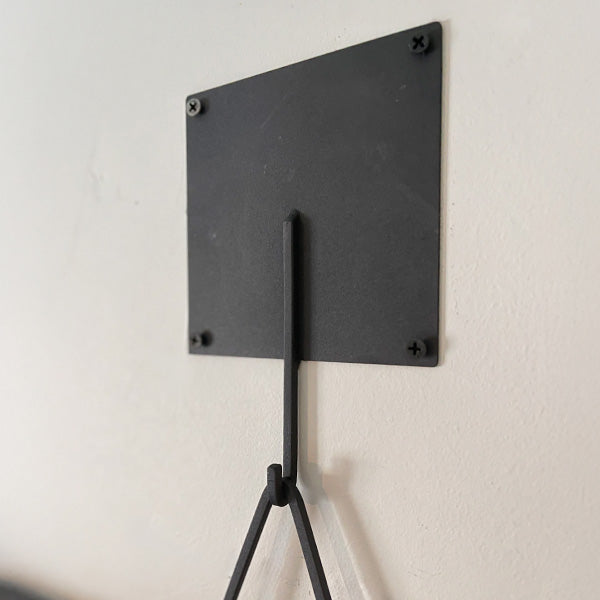 Architectural Black Iron Tripod Wall Mirror | Modern Statement Piece