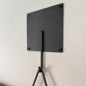 Architectural Black Iron Tripod Wall Mirror | Modern Statement Piece