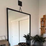 51 Inch Matte Black Hanging Mirror