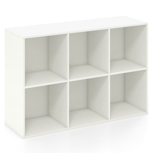 Modern 6-Cube Bookcase with Anti-tipping Kits for Bedroom Living Room-White