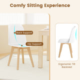 Counter Height Swivel Barstools Set of 2 with Faux Leather Seat and Wrap-around Footrest-24