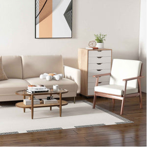 Modern Living Room Set: Loveseat  Armchair  Side Table & Coffee Table