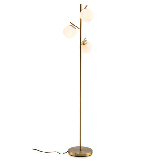 Modern Living Room Set: Modular L-shaped Sectional Sofa  Lift Top Coffee Table & 3-Globe Floor Lamp