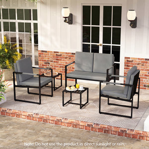 Modern Loveseat Sofa 2 Seater Small Couch-Gray