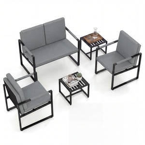 Modern Loveseat Sofa 2 Seater Small Couch-Gray