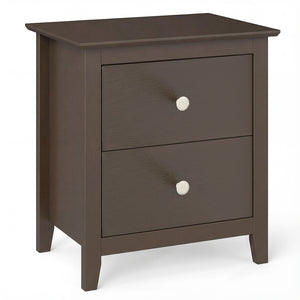 Modern Nightstand with 2 Drawers for Small Spaces-Brown