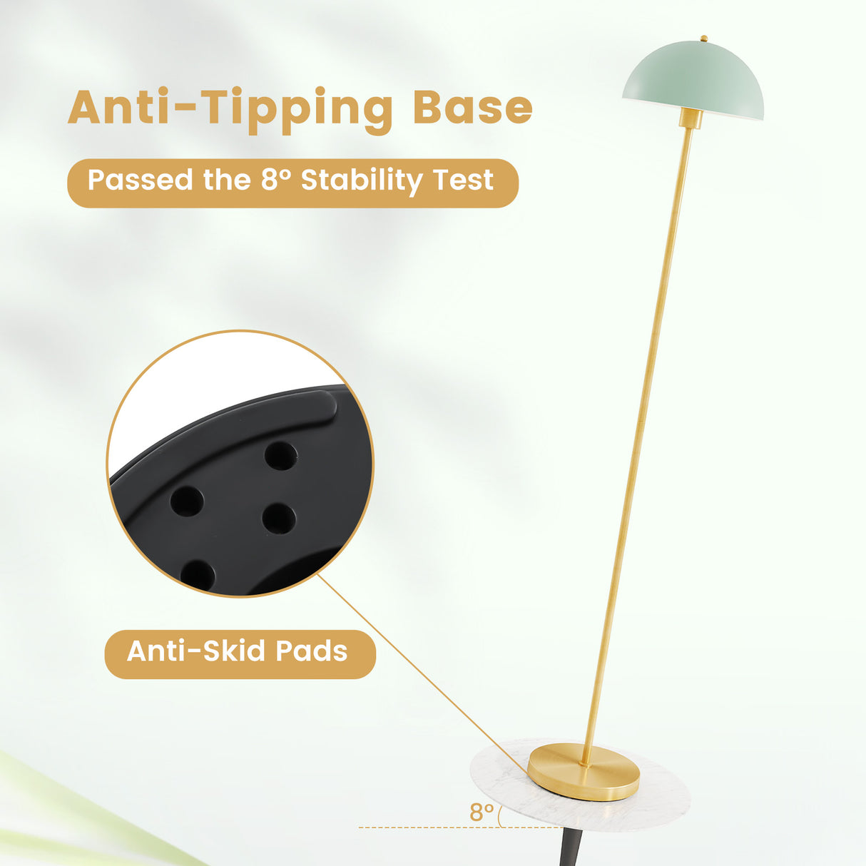 Modern Standing Lamp with Lamp Head and Foot Switch