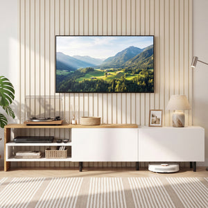 Modern TV Stand for 80 Inches TVs with Storage Shelves and Cabinets-White