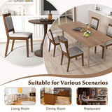 Modern Dining Upholstered Kitchen Chair Set of 2 with Padded Backrest-Brown