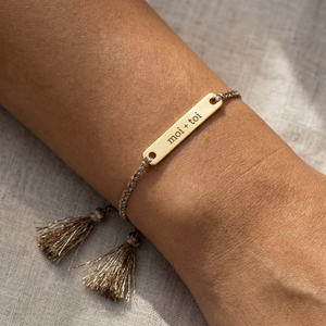 Moi + Toi Love Notes Adjustable Bracelet | In a Giftable Glass Jar with Cork Lid