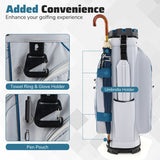 Molded Lock Top Golf Cart Bag with 14-Way Full Length Dividers and 11 Pockets-Navy