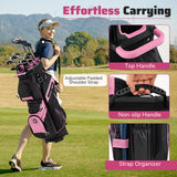 Molded Lock Top Golf Cart Bag with 14-Way Full Length Dividers and 11 Pockets-Navy