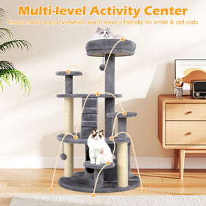 Multi-level Kitty Tower with Condo and Climbing Ladder-GR