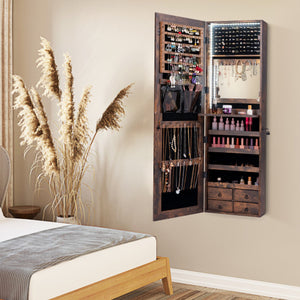 Multipurpose Storage Cabinet with 4 Drawers-Rustic Brown