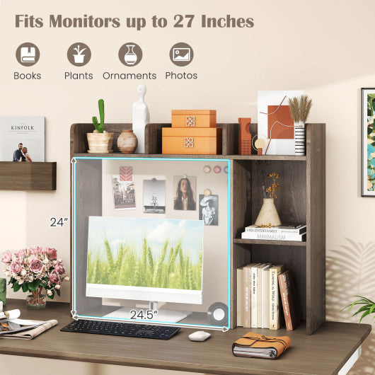 4 Pieces Patio Furniture Set with Tempered Glass Coffee Table