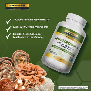 Nature's Lab Gold Mushroom 7 - 90 Capsules