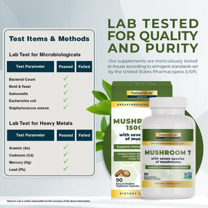 Nature's Lab Gold Mushroom 7 - 90 Capsules