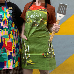 My Meat Is Local Funny Cooking and BBQ Apron Unisex 2 Pockets Adjustable Strap 100% Cotton | BlueQ at GetBullish | Father's Day Gift