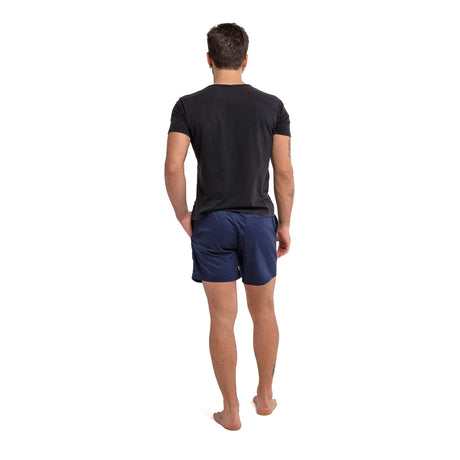 NAVY COTTON STRETCH SHORTS