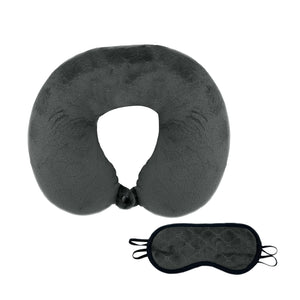 Memory Foam Travel Pillow with Sleep Mask by Pursonic