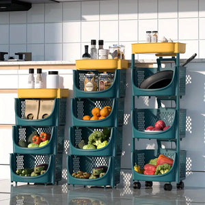 Mobile Storage Cart for Kitchen, Living Room, Bathroom