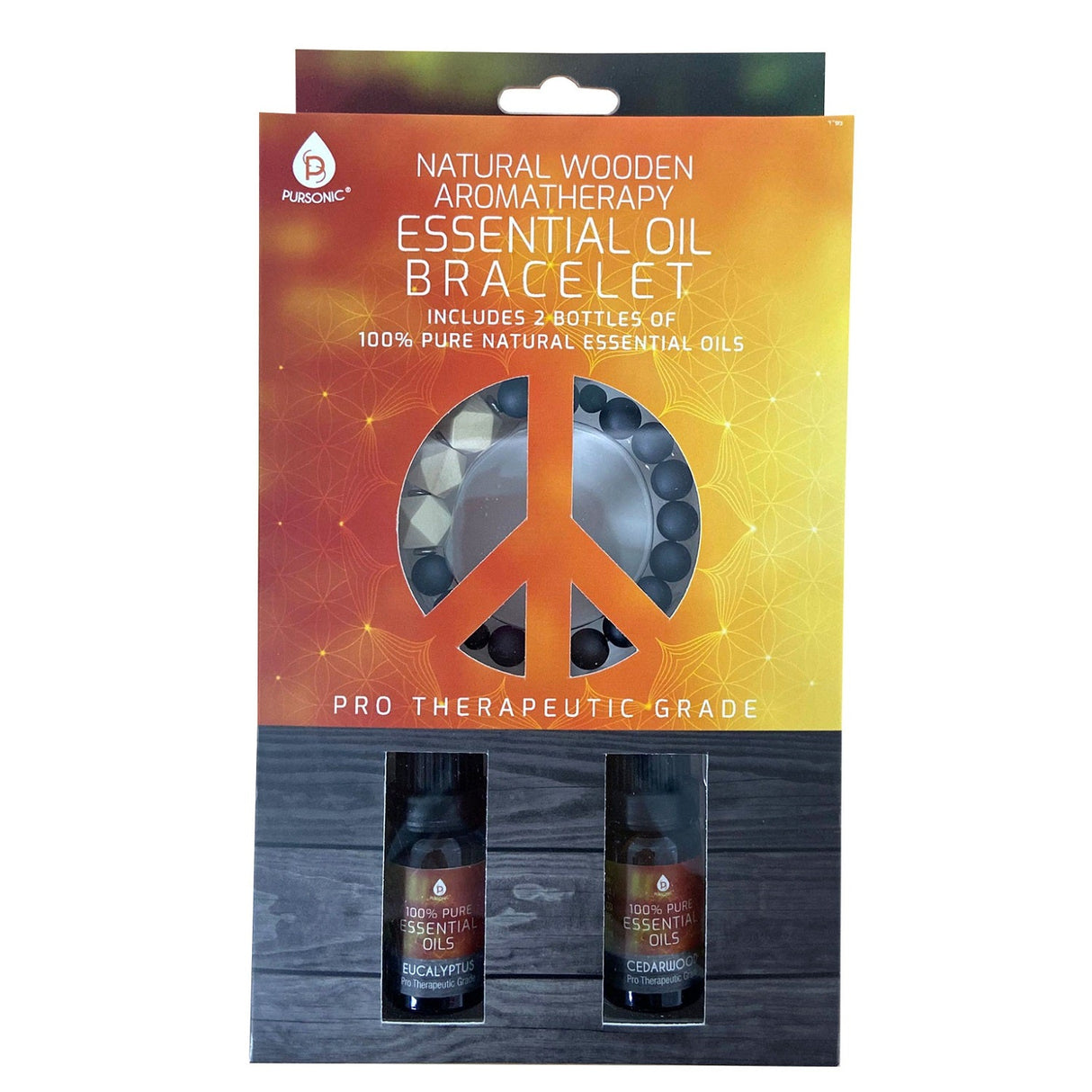 Natural Wooden Aromatherapy Bracelet (Eucalyptus & Cedarwood) by Pursonic