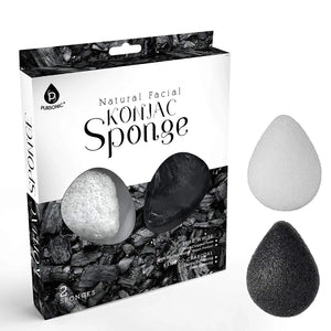 Natural Facial Konjac Sponge Duo Set by Pursonic