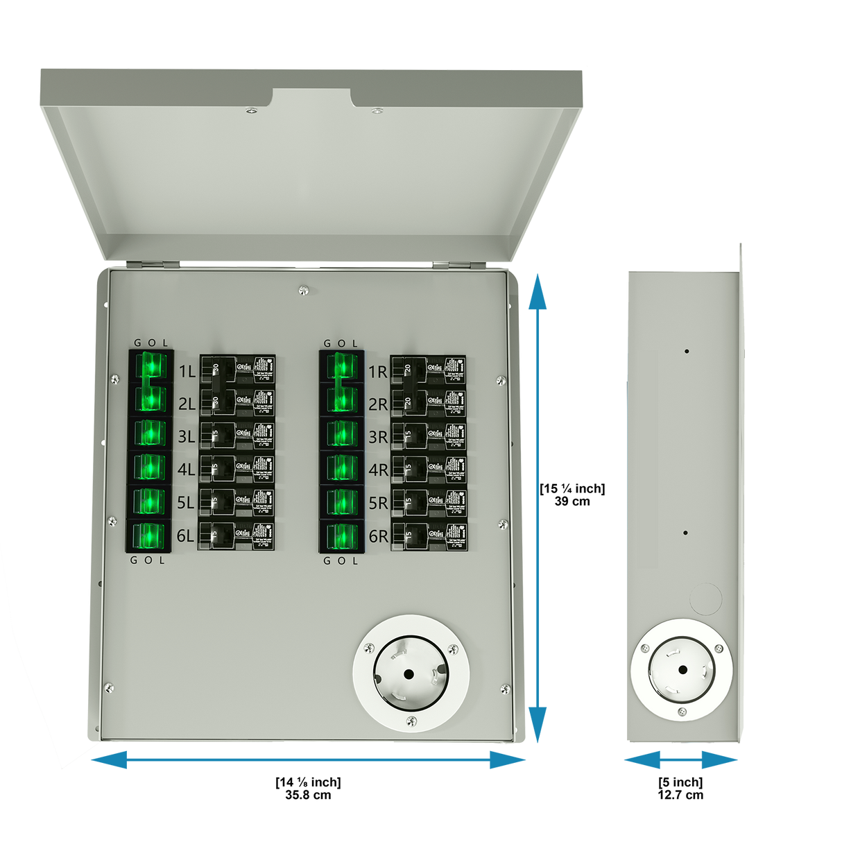 12-Circuit 120/240V 50A Non-Automatic Transfer Switch