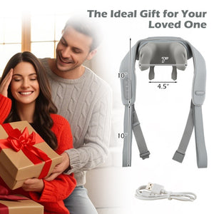 Neck Shoulder Massager 4D Deep Tissue Kneading Shiatsu Massage Machine-Gray
