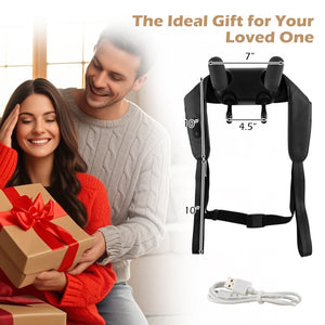 Neck Shoulder Massager with 2 Heat Levels for Pain Relief-Black