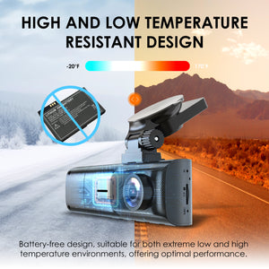 Rexing - V1P Flex X4 4K WiFi Dual Dash Cam - Black