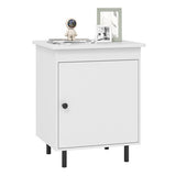 Nightstand Mid Century End Tables with Door-1 Pieces